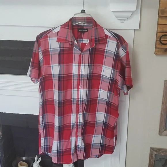 Alberto Cardinali plaid short sleeve shirt - Picture 1 of 8
